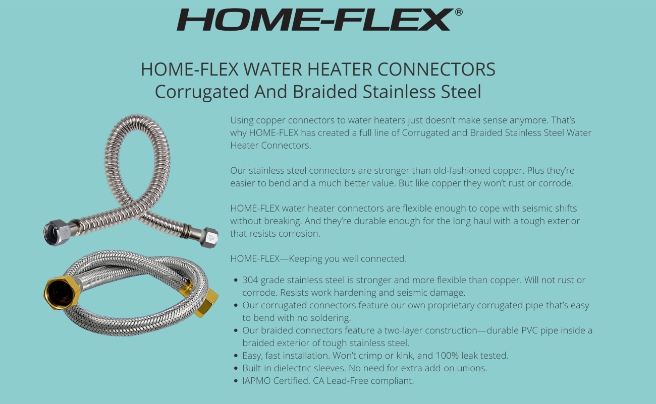 HOMEFLEX Gas Water Heater Installation KitHFWC0718GKIT The Home Depot